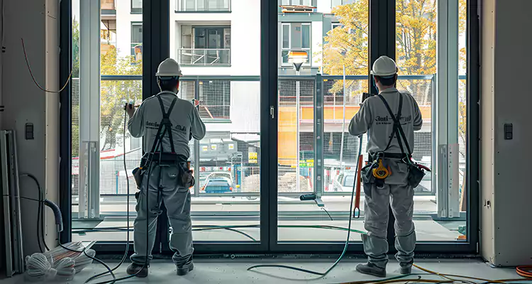 Patio Door Glass Replacement with Built-In Blinds in Gainesville, FL